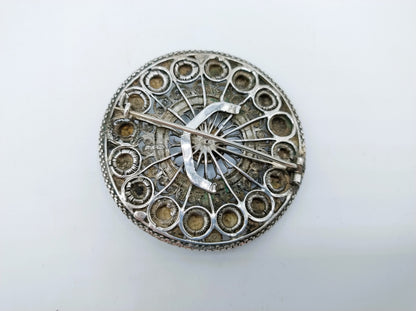 Silver brooch, made from Zeeland valve piece, 19th century