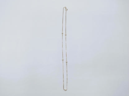 Zilveren venetiaans collier met bolletjes, 40 cm