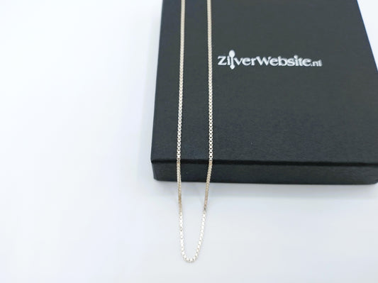 Zilveren venetiaans collier, 50 cm