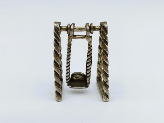 Zilveren miniatuur, schommel, Italië, 800