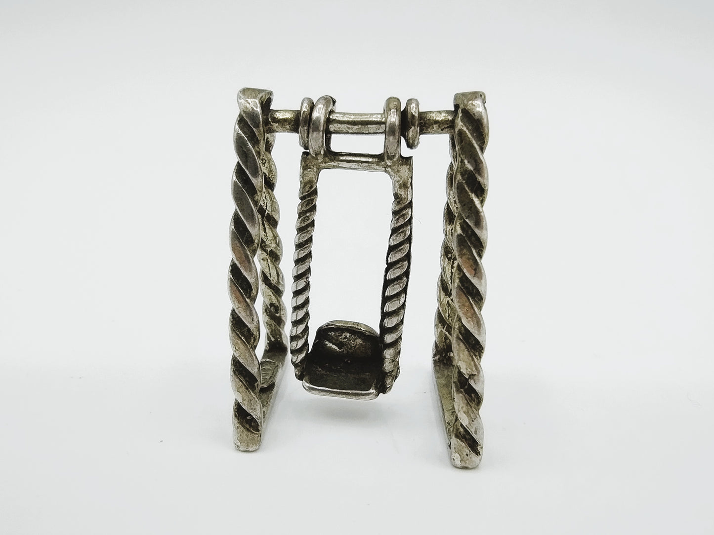 Silberminiatur, Schaukel, Italien, 800