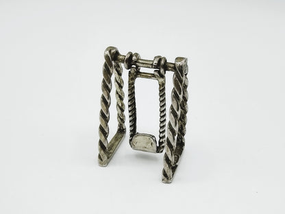 Silberminiatur, Schaukel, Italien, 800