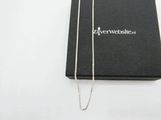 Zilveren venetiaans collier, 50 cm