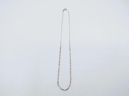 Zilveren halsketting, gedraaid, 42 cm