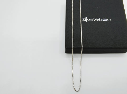 Zilveren venetiaans collier, 71 cm