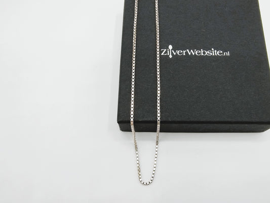 Zilveren venetiaans collier, 50 cm