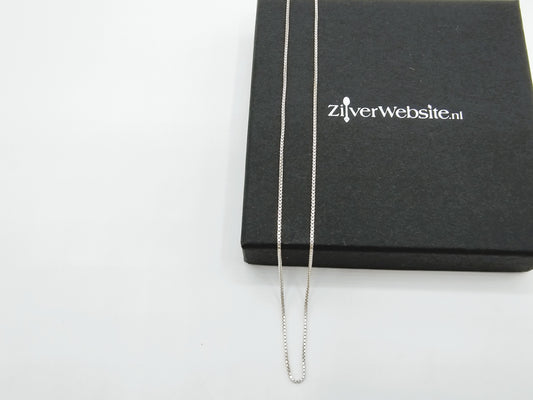 Zilveren venetiaans collier, 38 cm