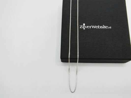 Zilveren venetiaans collier, 38 cm