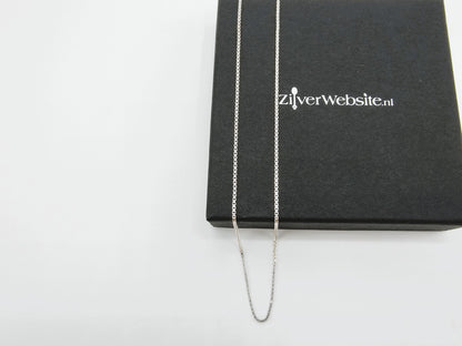 Zilveren venetiaans collier, 38 cm