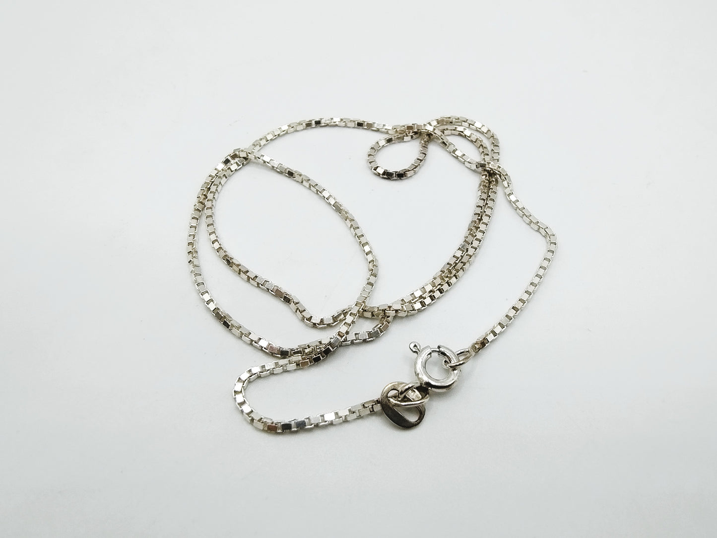 Zilveren venetiaans collier, 38 cm