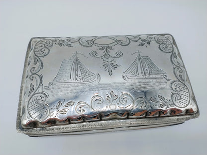 Zilveren tabaksdoos, H. Capoen, Schoonhoven, 1893