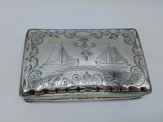 Zilveren tabaksdoos, H. Capoen, Schoonhoven, 1893