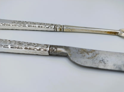 Silver travel cutlery, fork and knife, Netherlands, ca. 1600