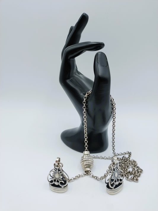 Zilveren heren chatelaine, Fa. Niekerk, Schoonhoven, 43 cm.