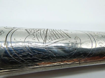 Silver knife handle with steel blade, Friesland, ca. 1770