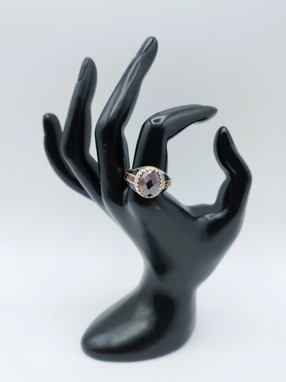 Zilveren ruby ring, 19.5 mm