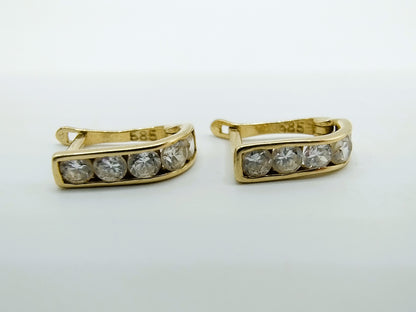 Goldohrringe mit Zirkonia