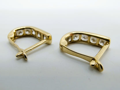 Goldohrringe mit Zirkonia