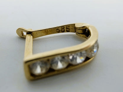 Goldohrringe mit Zirkonia