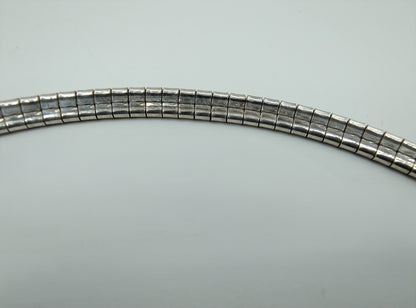 Zilveren omega ketting 45,5 cm.