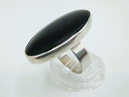 Zilveren ring met Onyx, 835, 17 mm