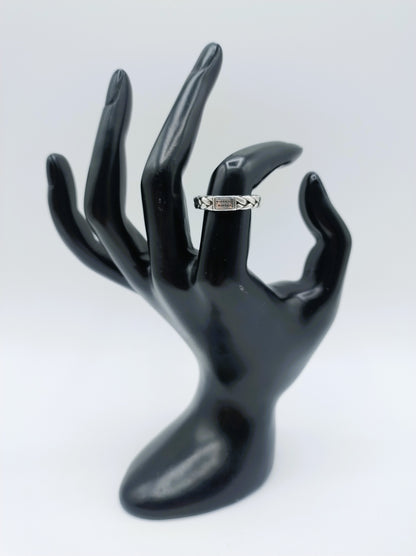 Zilveren buddha to buddha ring, 16.5 mm