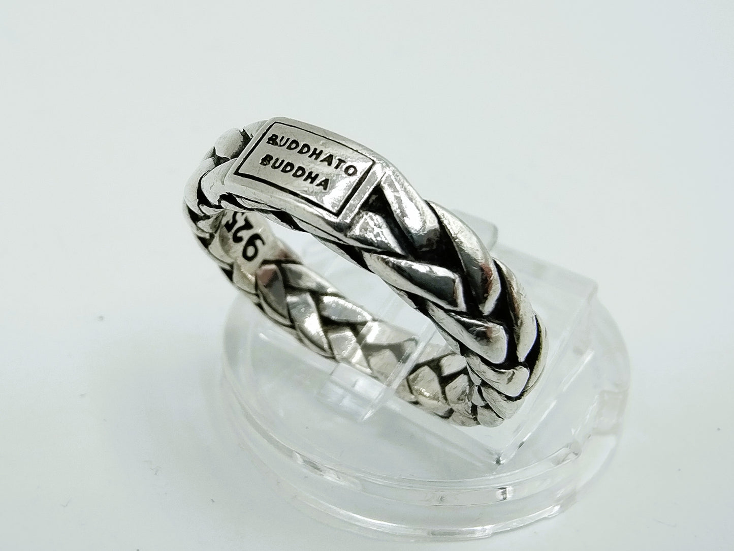 Zilveren buddha to buddha ring, 16.5 mm