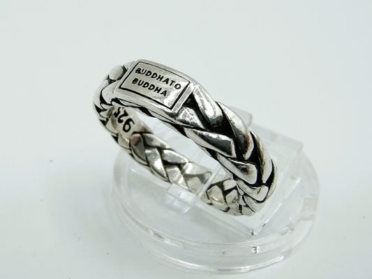 Zilveren buddha to buddha ring, 16.5 mm