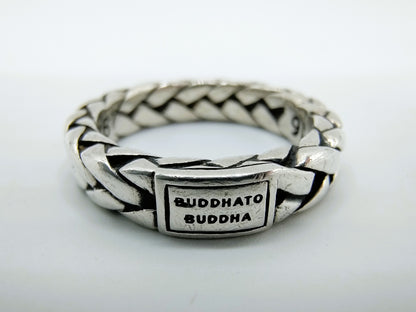 Zilveren buddha to buddha ring, 16.5 mm