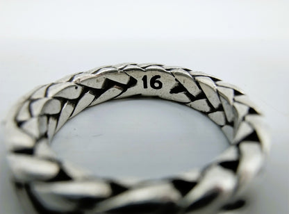Zilveren buddha to buddha ring, 16.5 mm