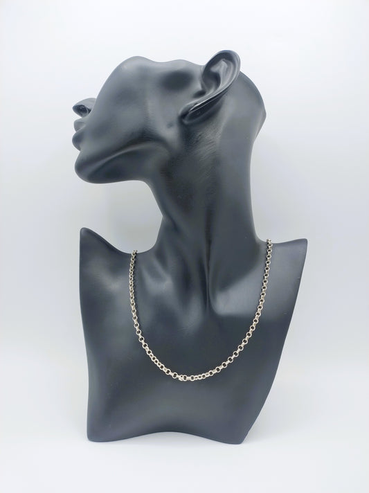 Zilveren jasseronketting, 79,5 cm