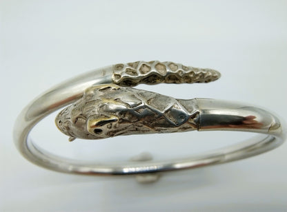 Vintage zilveren slangen armband, 835