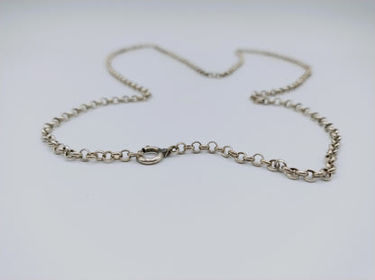 Zilveren jasseronketting, 84 cm.