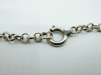 Zilveren jasseronketting, 84 cm.