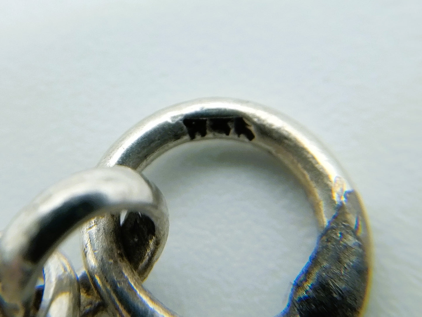 Zilveren jasseronketting, 84 cm.
