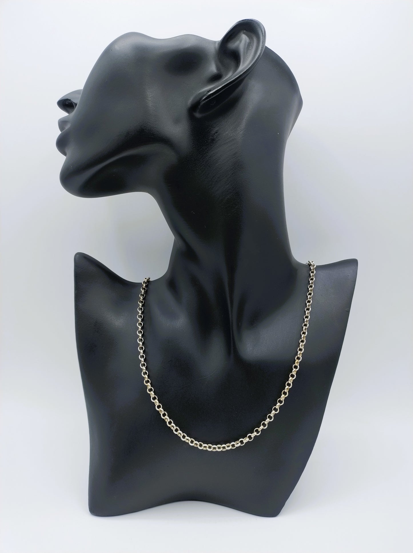 Zilveren jasseronketting, 81,5 cm.