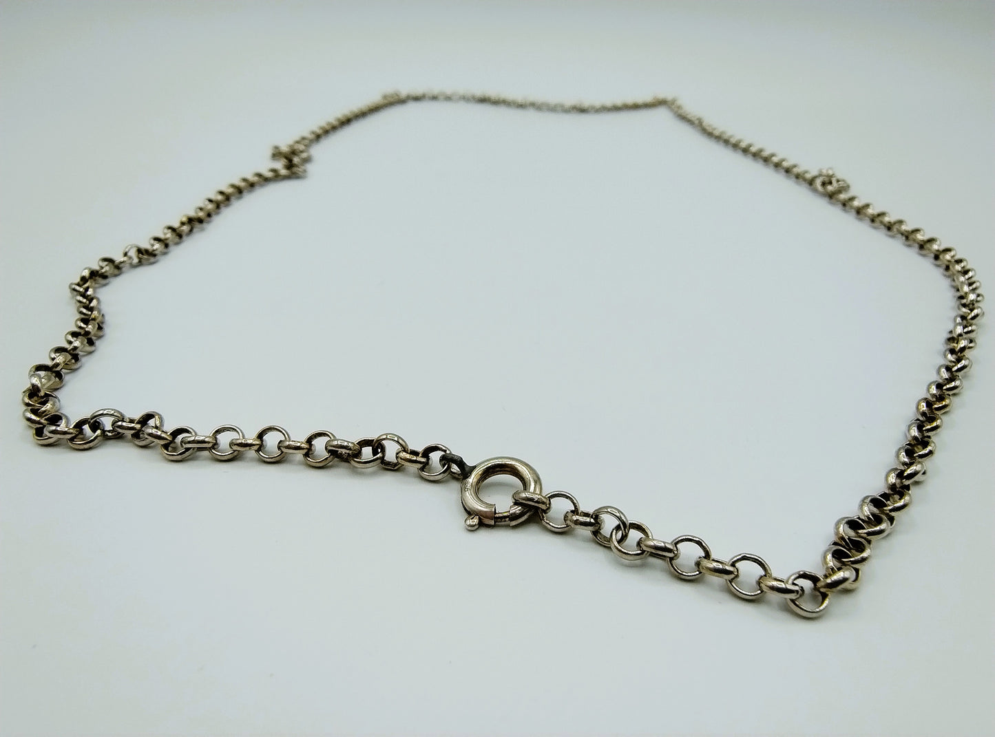 Zilveren jasseronketting, 81,5 cm.