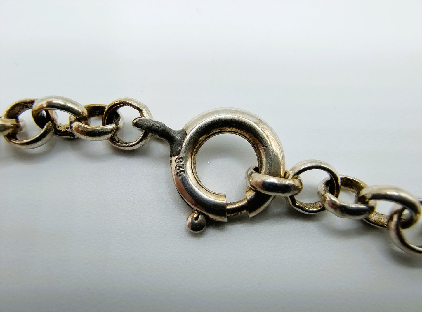 Zilveren jasseronketting, 81,5 cm.