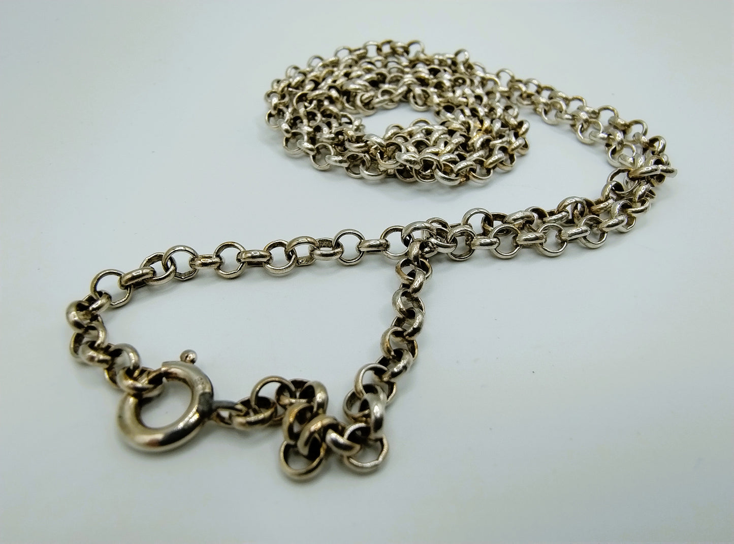 Zilveren jasseronketting, 81,5 cm.