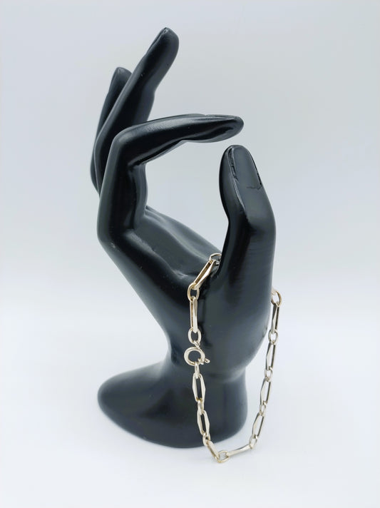 Zilveren 'close forever' armband, 21 cm