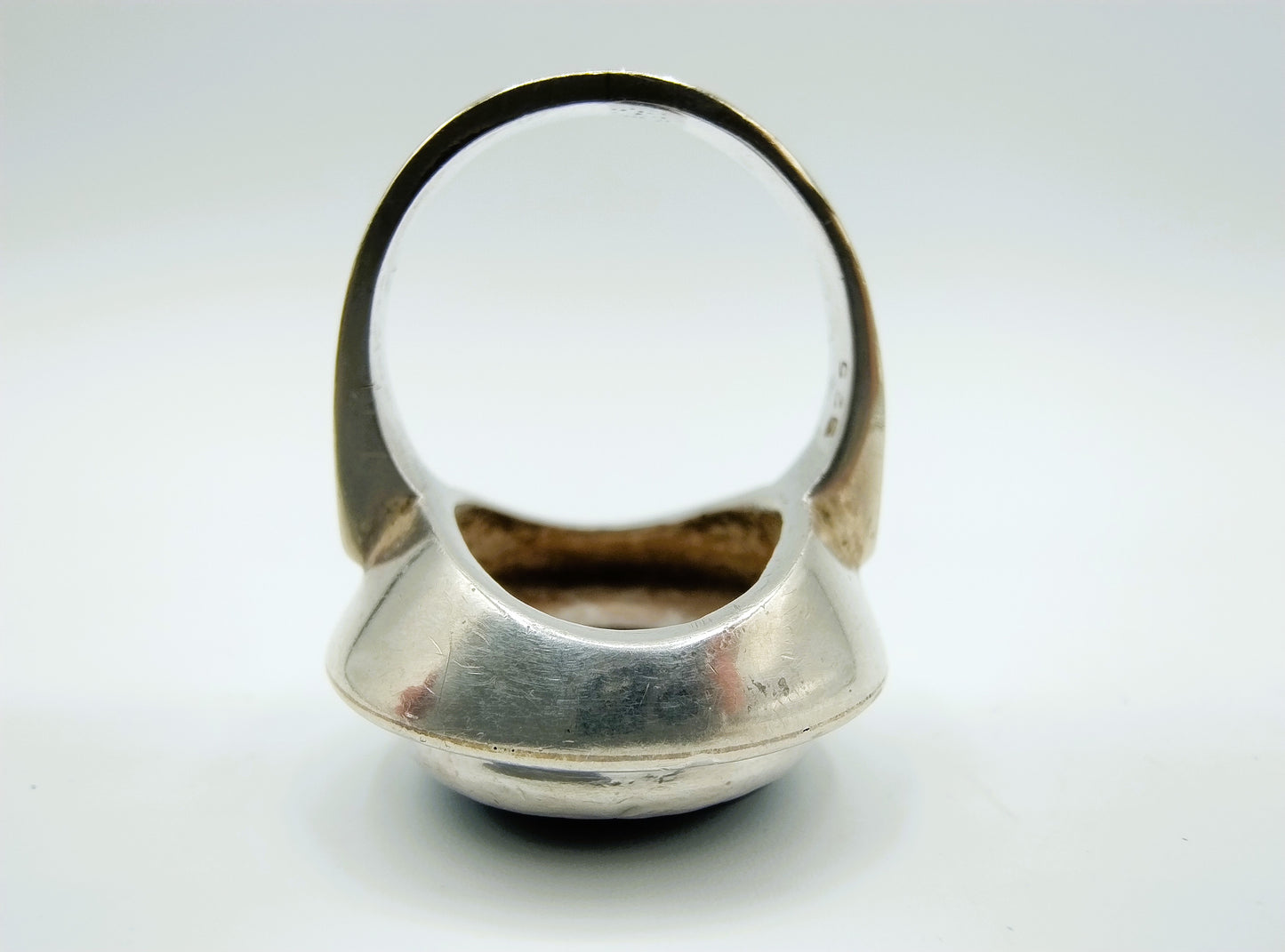 Zilveren ring met Onyx, 925, 17,5 mm