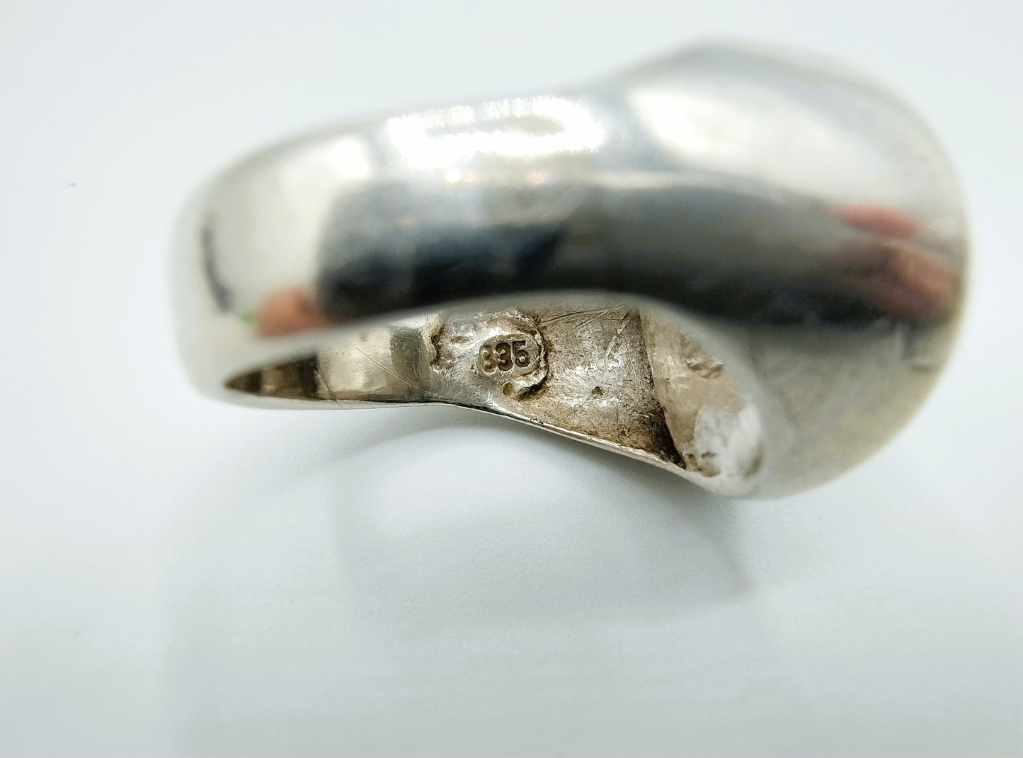 Zilveren ring met Onyx, 835, 17 mm