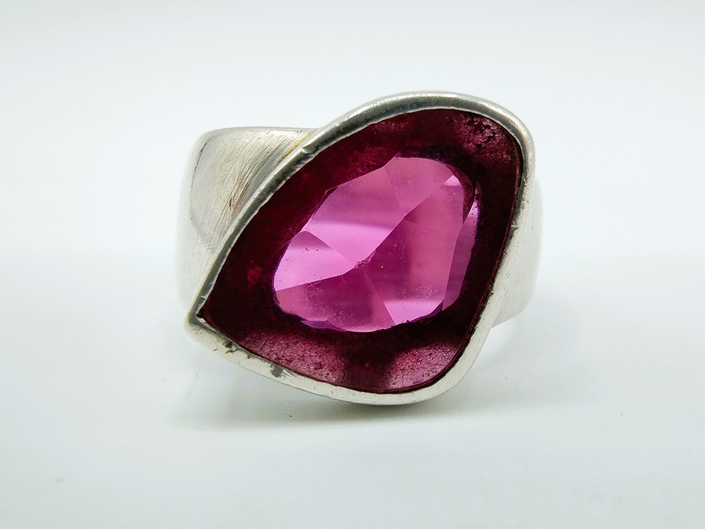 Zilveren ring met toermalijn, 17,75 mm