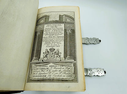 Bible with silver clasps, 1767 
