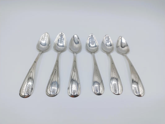 Zilveren theelepels, J. Schijfsma Jz, Sneek, ca. 1870