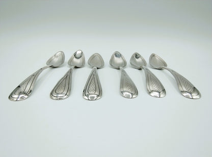 Zilveren theelepels, J. Schijfsma Jz, Sneek, ca. 1870