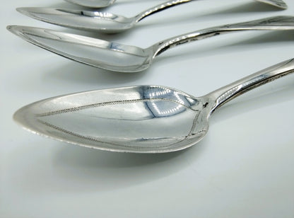 Zilveren theelepels, J. Schijfsma Jz, Sneek, ca. 1870