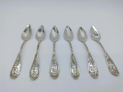6 Theelepels, G. van den Berg & Zn, Schoonhoven, ca. 1917