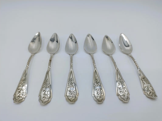 6 Theelepels, G. van den Berg & Zn, Schoonhoven, ca. 1917