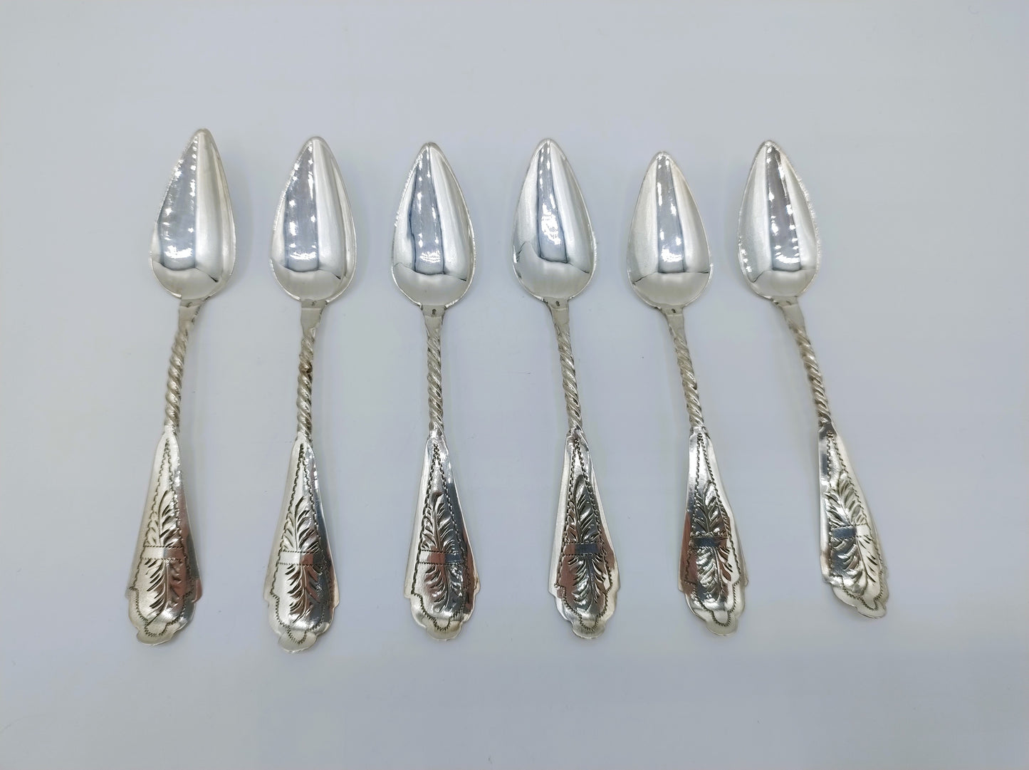 6 Theelepels, G. van den Berg & Zn, Schoonhoven, ca. 1917